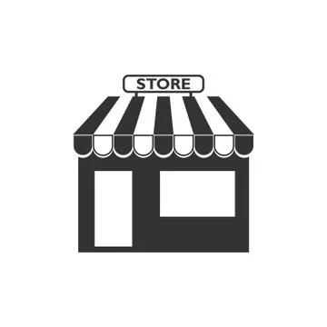 Commerce, shop, store icon. Vector illustration. Building Ilustración de archivo