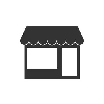 Commerce, shop, store icon. Vector illustration. Building Ilustración de archivo