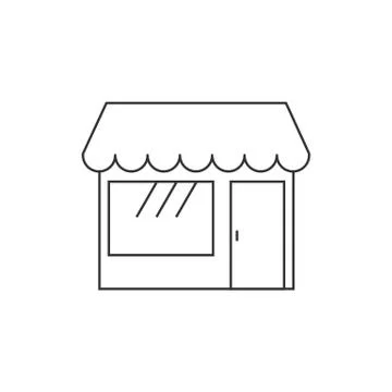 Commerce, shop, store icon. Vector illustration. Building Stock Illustration