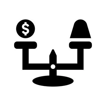 Commerce, speculation, financial icon. Black vector graphics. Stock Illustration
