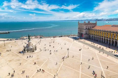 Commerce square in Lisbon Foto stock