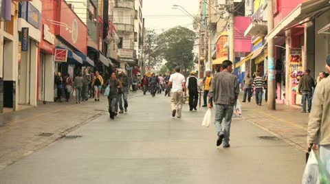 Commerce street - Timelapse, Crowd - Brazil 4 Stock Footage
