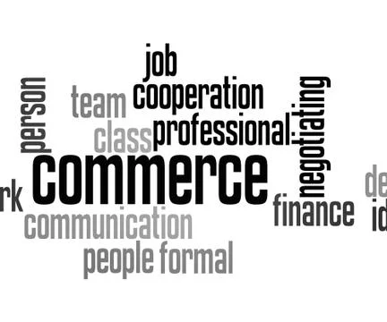 Commerce tags cloud Stock Illustration