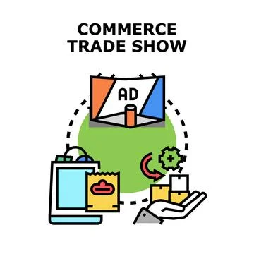 Commerce trade show concept attracting new customers Stock-Illustration