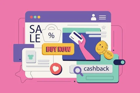 Commerce Web Concept Stock Illustration