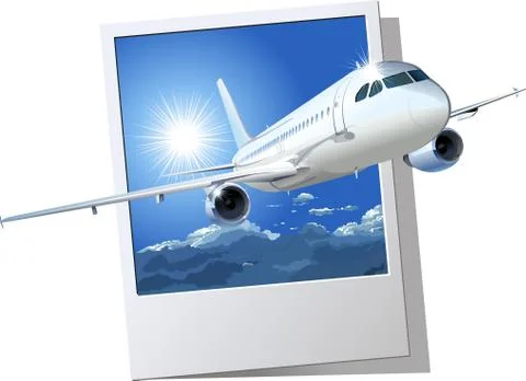 Commercial airplane Stock Illustration