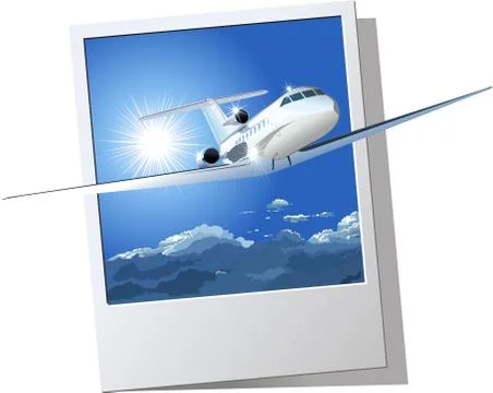 Commercial airplane Stock Illustration