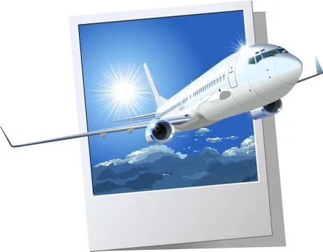 Commercial airplane Stock Illustration