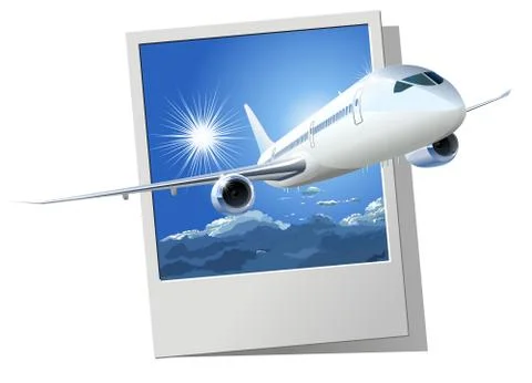 Commercial airplane Stock Illustration