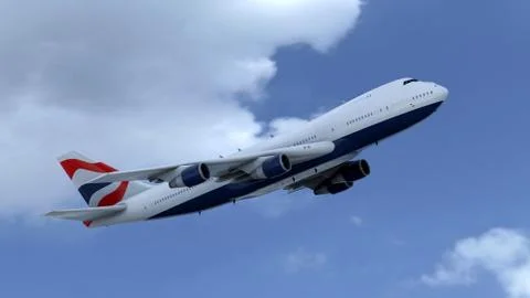 Commercial airplane Stock Illustration