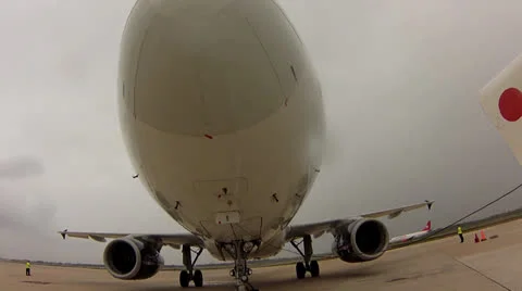 Commercial Airplane Pushback 스톡 동영상 23250988