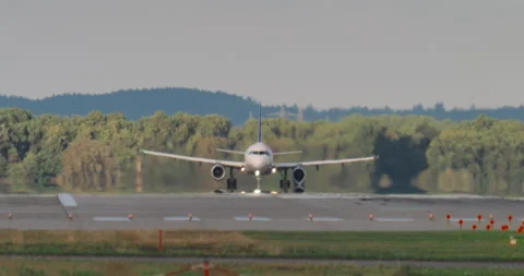 Commercial Airplane Taking Off Stock Footage 264009613