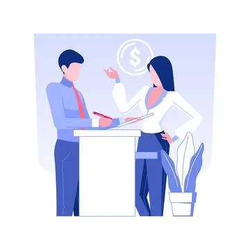 Commercial banking isolated concept vector illustration. Ilustración de archivo