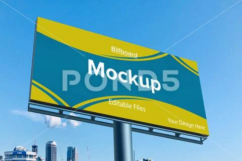 Commercial Billboard Mockup Design PSD Template