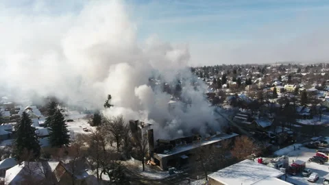 Commercial Building Fire Stock Footage 284979829