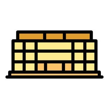Commercial building icon vector flat Ilustración de archivo