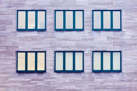 Commercial building windows architecture pattern Stock Photos