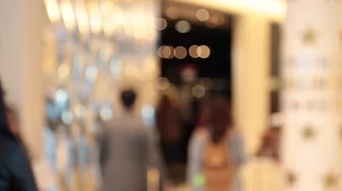 Commercial centre, customers walking Stock Footage 57787204