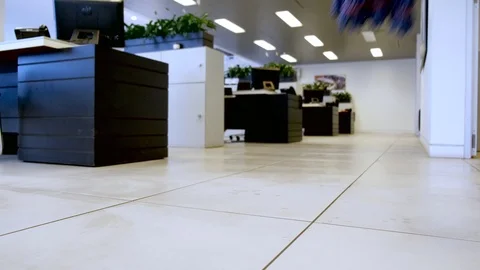 Commercial Cleaner -  Floor Mopping Stock Footage 120414553