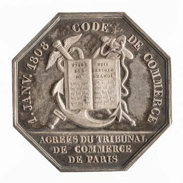 Commercial Code, January 1, 1808 Borrel, Mauritius Valentin. Commercial Co... Stock-Fotos