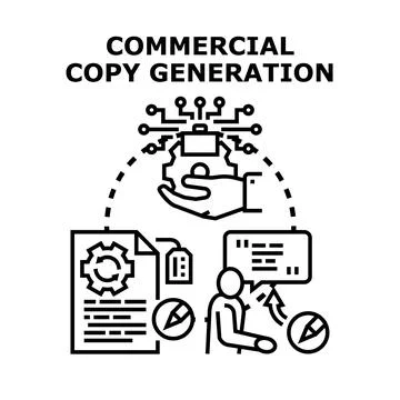 Commercial copy generation using artificial intelligence technology Stock Illustration