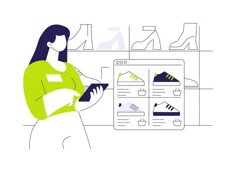 Commercial customer data, abstract concept vector illustration. Illustrazione stock