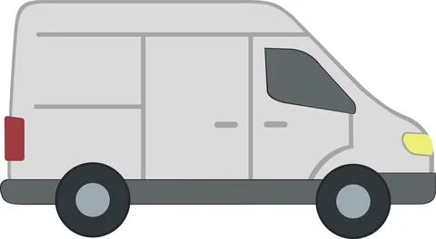 Commercial delivery van for express courier service イラスト素材