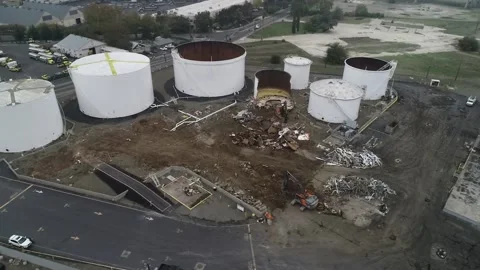 Commercial Demolition Stock Footage 166520764