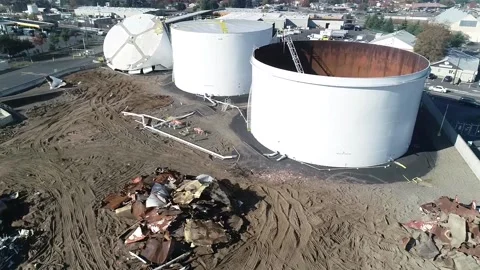 Commercial demolition Stock Footage 166521337