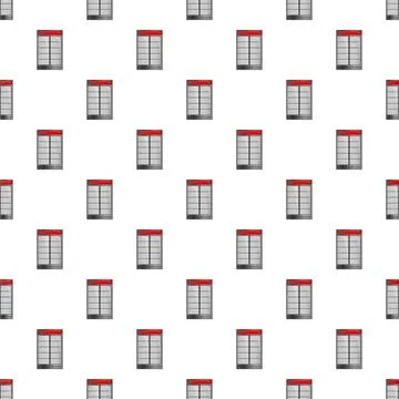 Commercial display refrigerator seamless pattern for food business Stock Illustration