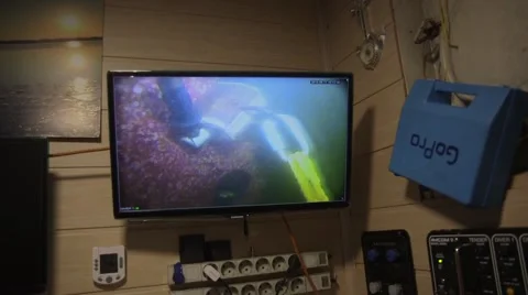 Commercial Diver camera Stock Footage 54650948