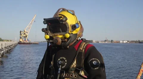 Commercial Diver Stock Footage 54650855