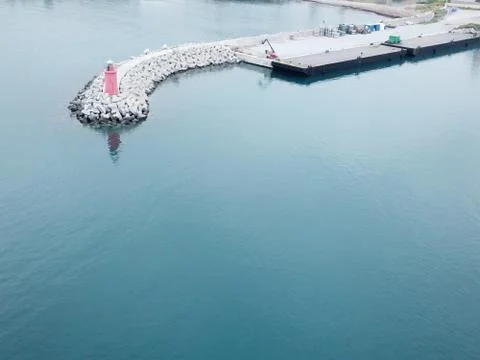 Commercial dock of Imperia Stock Photos