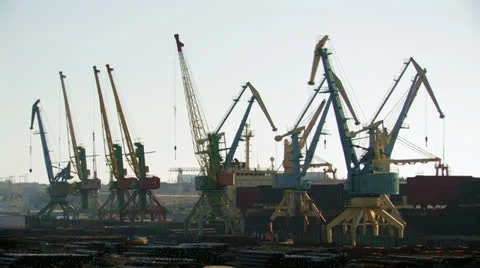 Commercial Dock. Timelapse. Stock Footage 27062886