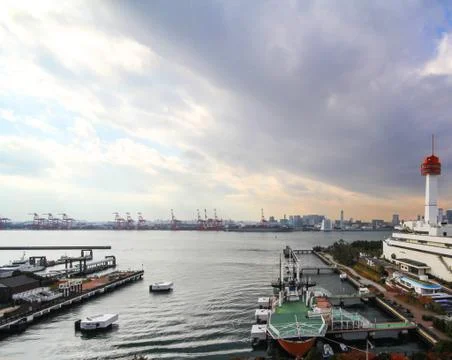 Commercial docks Stock Photos