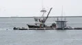Commercial Fishing Boat and Live Bait Barge HD Footage