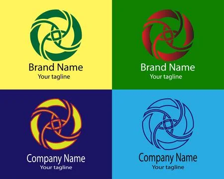 Commercial Intersection/Bin/Enigma/Riddle/Maze Logo Design for Company. Stock Illustration