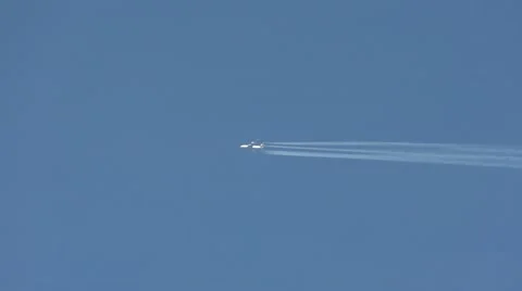 Commercial Jet Flying, Seamless Loop Stock Footage 10525077