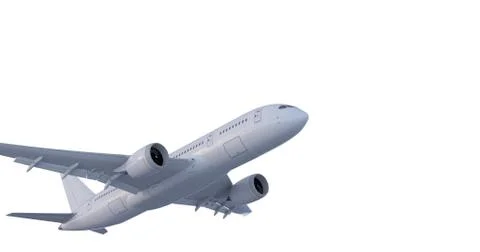 Commercial Jet Plane 3D render Stock-Illustration
