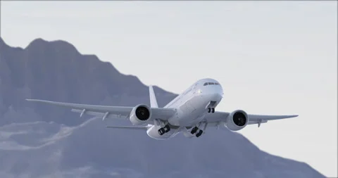 Commercial Jet Plane takes off. Stock Footage 143777976
