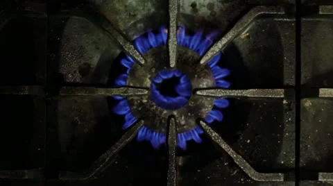 Commercial Kitchen Burner Turns On Stock Footage 12272996