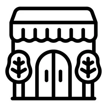 Commercial parlor icon outline vector. Shopping grocery store Ilustración de archivo