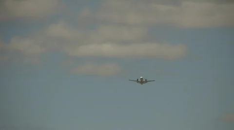 Commercial plane ascends through the blue sky Video stock 360189