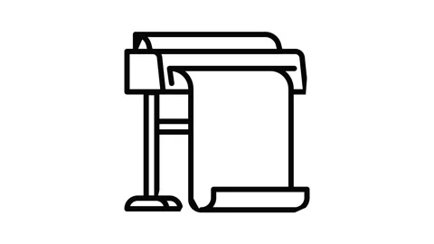 Commercial plotter icon animation Vídeos de archivo 153082895