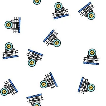 Commercial pool services vector seamless pattern Stock Illustration