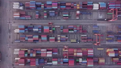 A commercial port Vídeo Stock 156847487