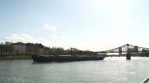 Commercial river boat Stock Footage 25271033
