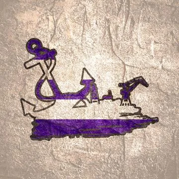 Commercial seaport abstraction Stock Illustration