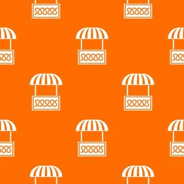 Commercial stall pattern vector orange Stock Illustration