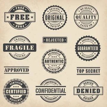 Commercial Stamps Set2 Stock Illustration
